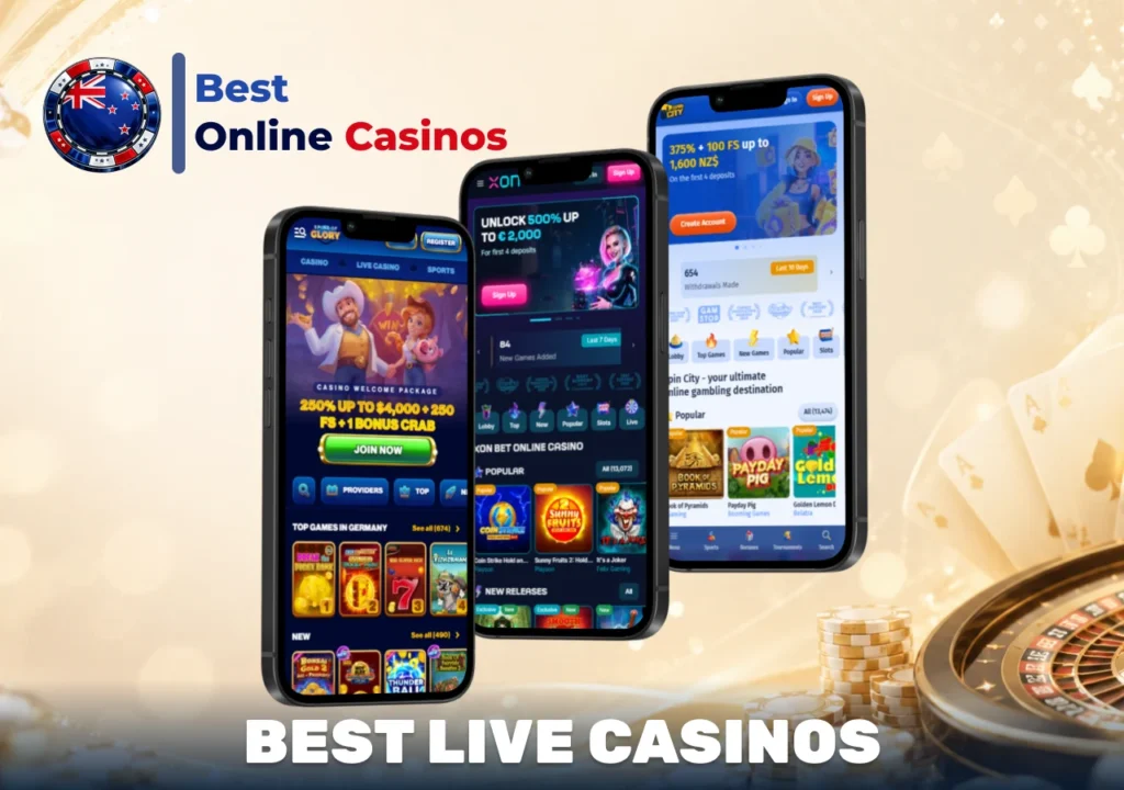 Best live casinos in New Zealand with mobile live dealer games and casino apps