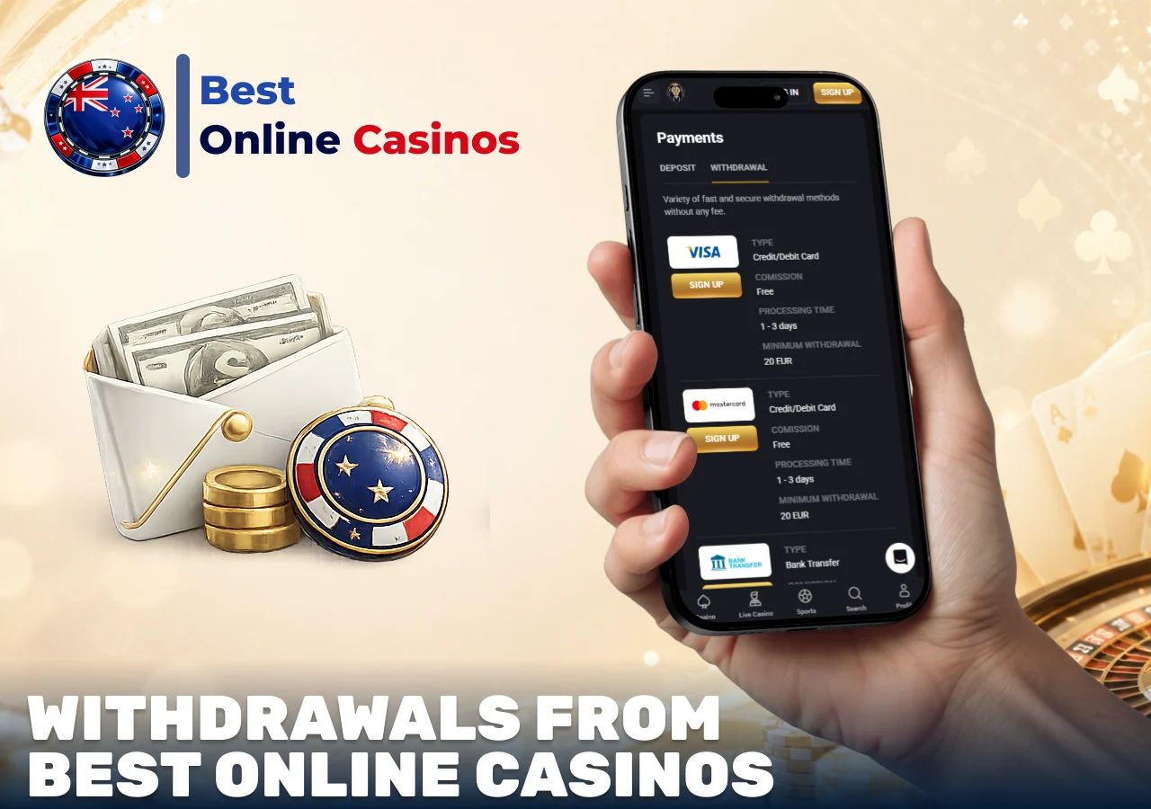 Withdrawals from best online casinos with fast payout methods for NZ casino players